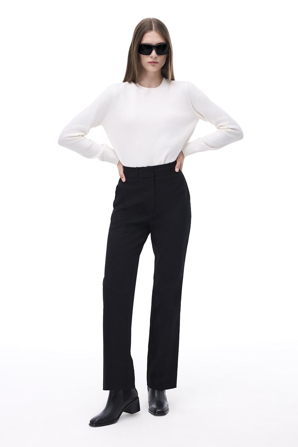  Akadias Slim Fit Uzun Boy Siyah Pantolon