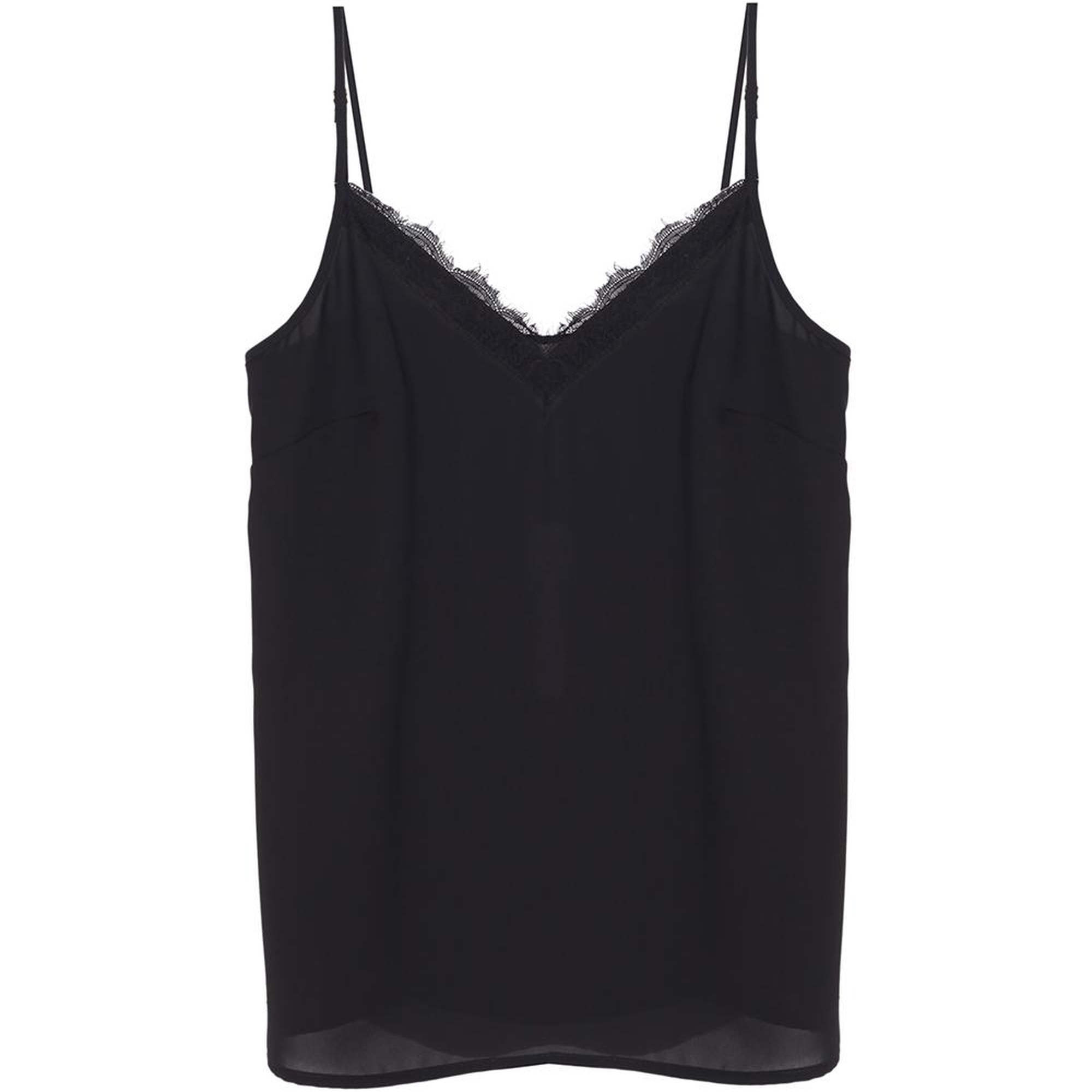 Farewell Regular Fit Standart Boy Askılı V-Yaka Siyah Bluz