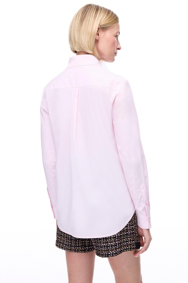  Amelias Regular Fit Standart Boy Düşük Kollu Gömlek Yaka Pudra Gömlek