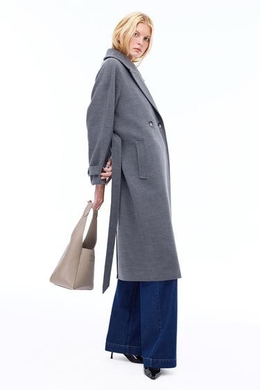  Mona Regular Fit Midi Boy Takma Kol Erkek Yaka Devetuyu Kaban