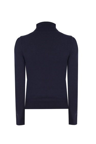  Triko Slim Fit Standart Boy Takma Kol Balıkçı Yaka Lacivert Kazak