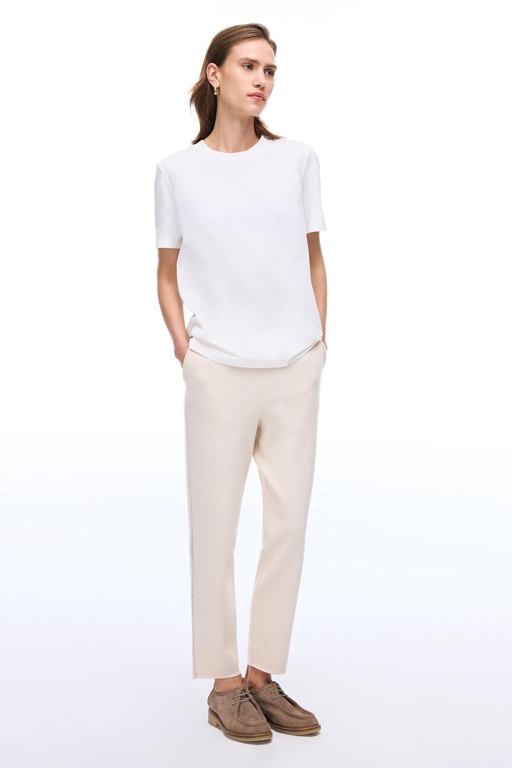  Triko Rahat Kalıp Bilek Boy Vizon Pantolon