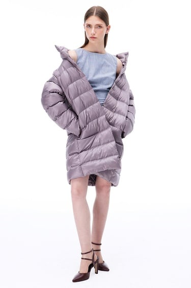  Awans Regular Fit Diz Üstü Takma Kol Hakim Yaka Gri Mont