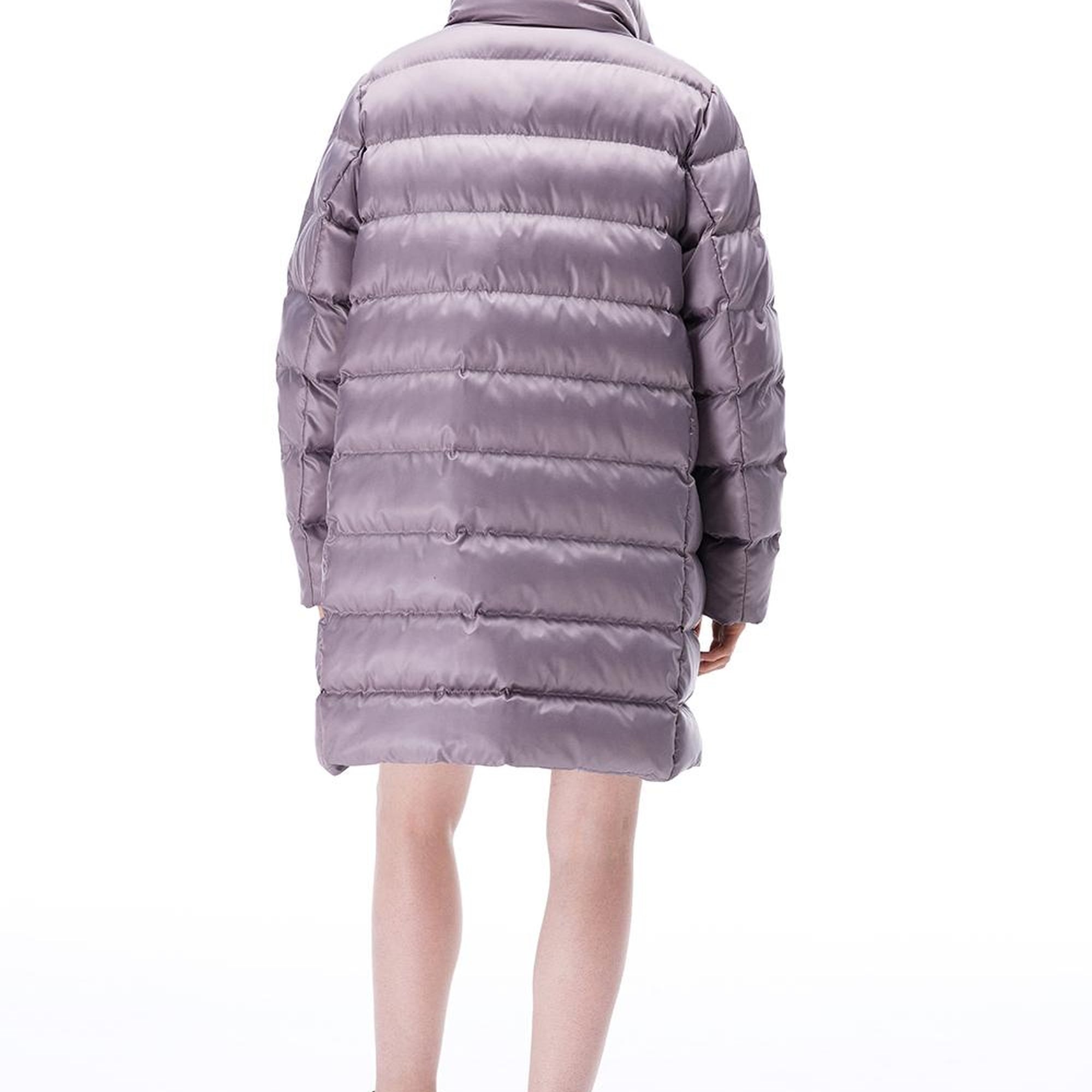 Awans Regular Fit Diz Üstü Takma Kol Hakim Yaka Gri Mont