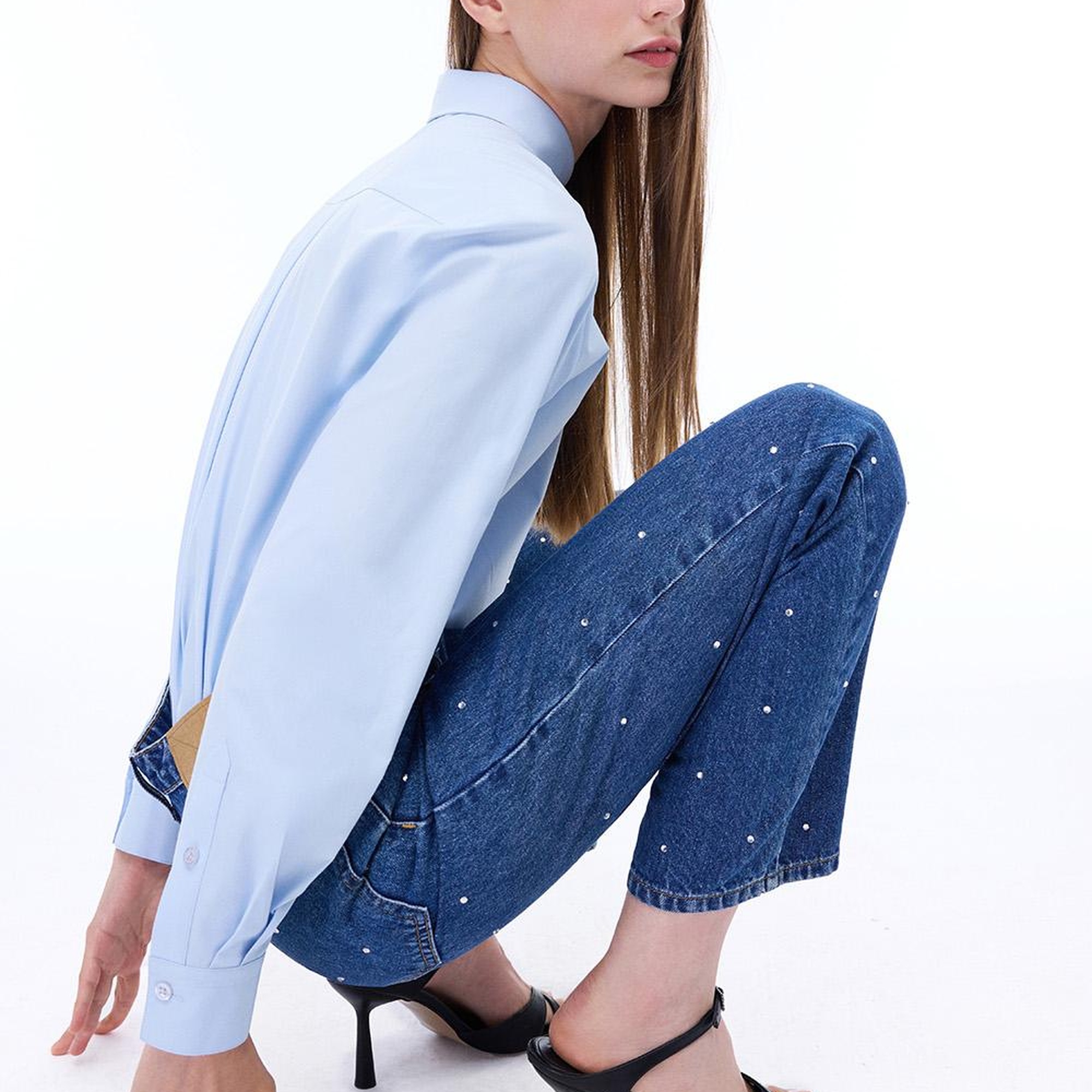 Blendas Rahat Kalıp Bilek Boy Acık mavı Pantolon