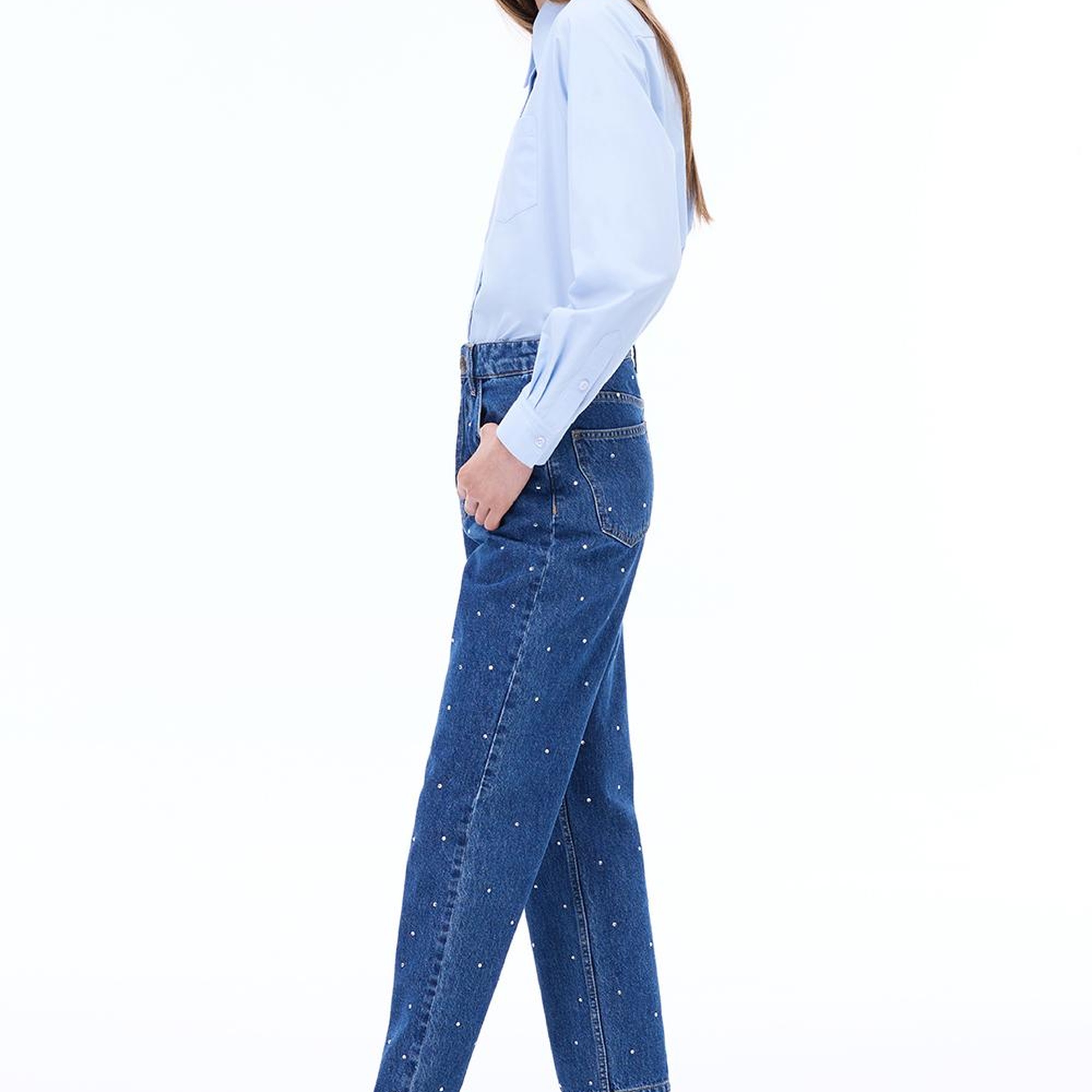 Blendas Rahat Kalıp Bilek Boy Acık mavı Pantolon