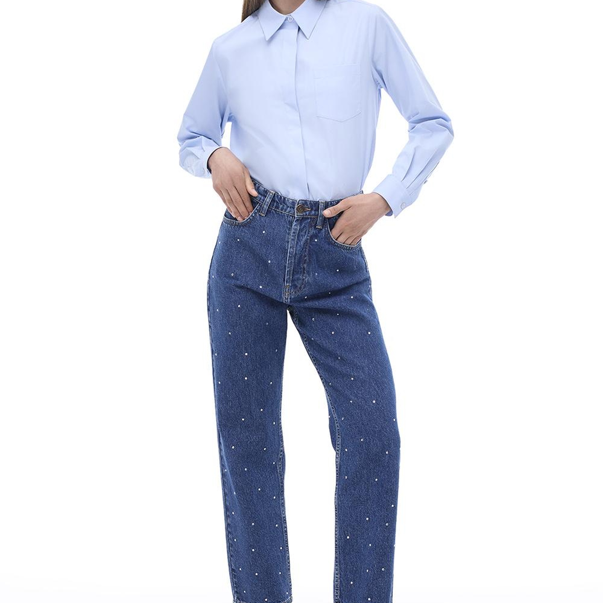 Blendas Rahat Kalıp Bilek Boy Acık mavı Pantolon