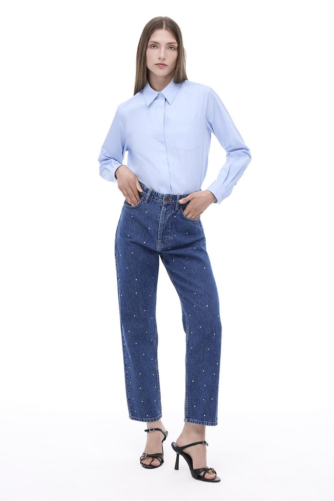  Blendas Rahat Kalıp Bilek Boy Acık mavı Pantolon