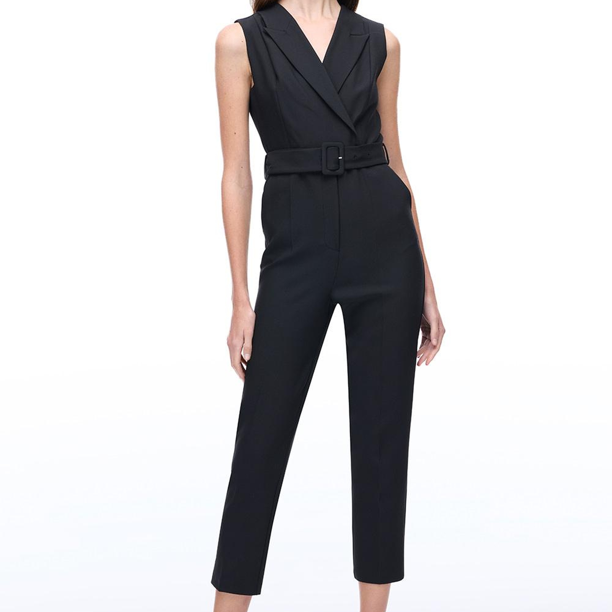 Morningstar Regular Fit Uzun Boy Sıfır Kol Erkek Yaka Siyah Tulum