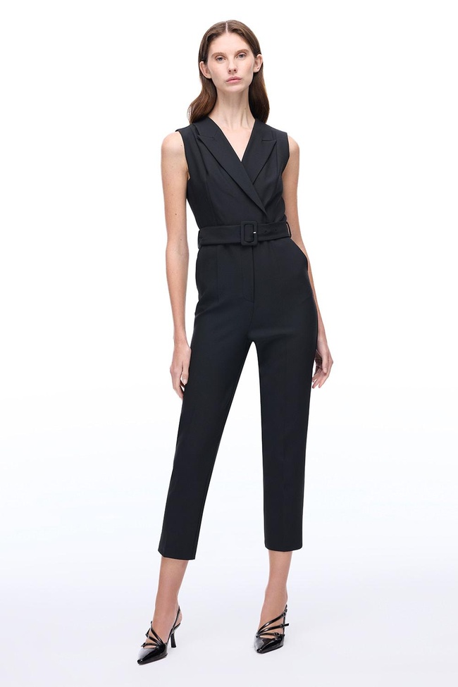  Morningstar Regular Fit Uzun Boy Sıfır Kol Erkek Yaka Siyah Tulum