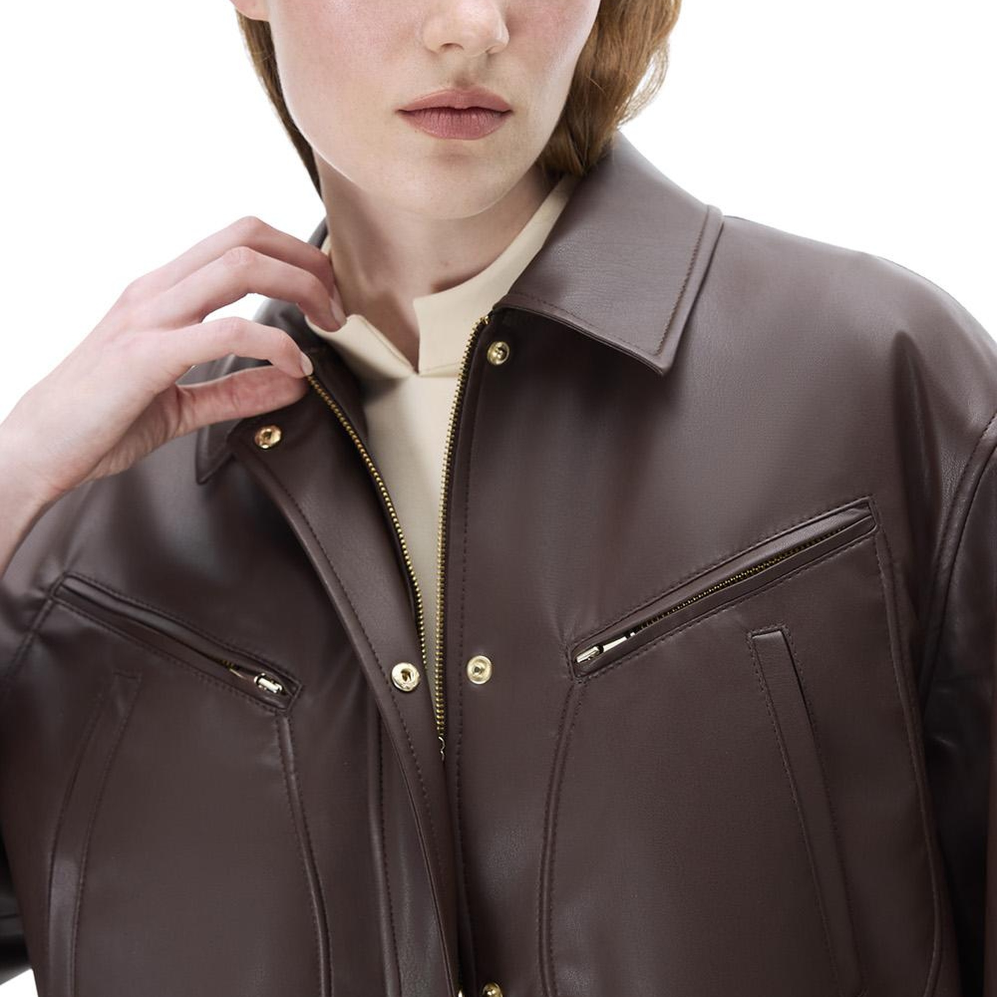 Dark Regular Fit Takma Kol Kahverengi Renk Kadın Mont