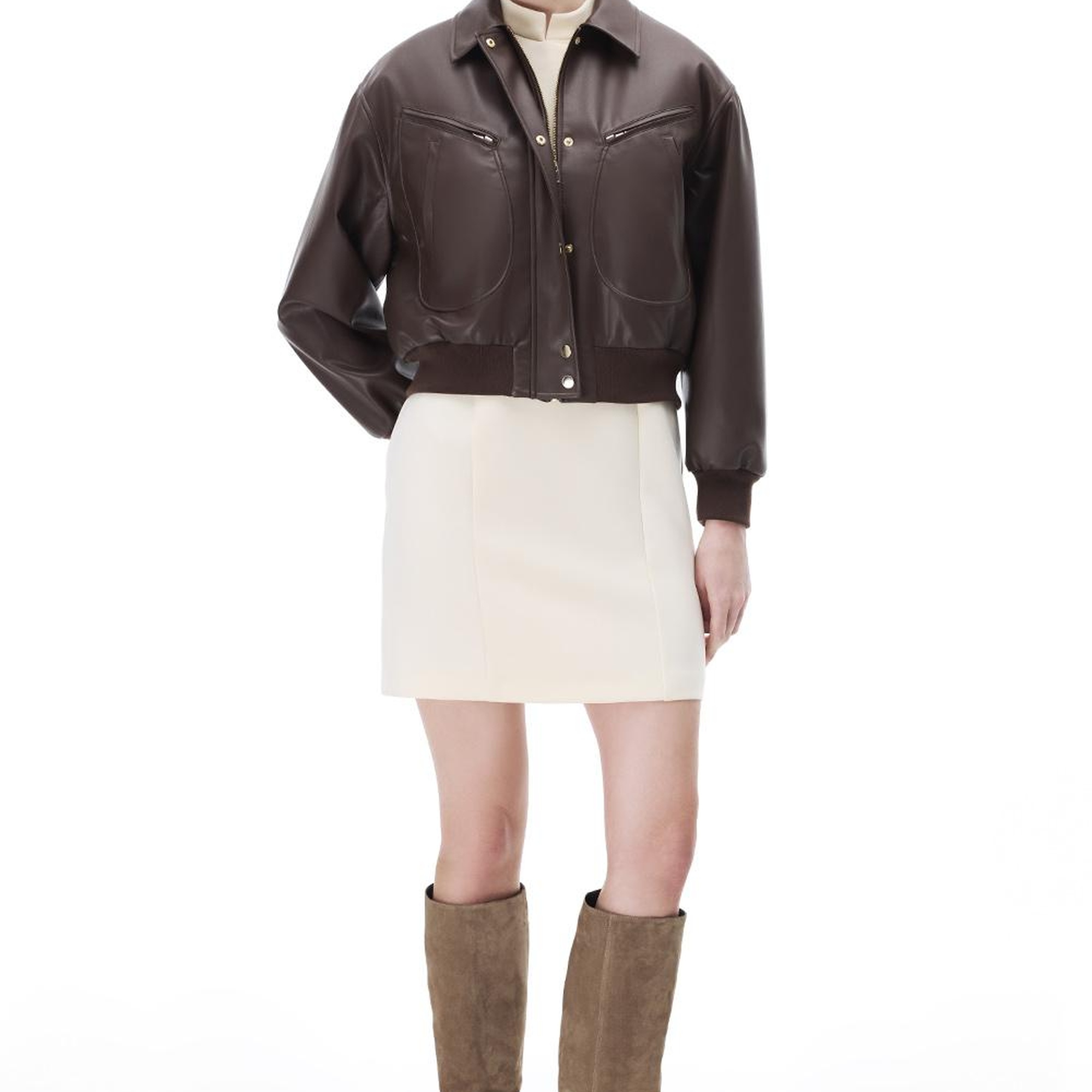 Dark Regular Fit Takma Kol Kahverengi Renk Kadın Mont