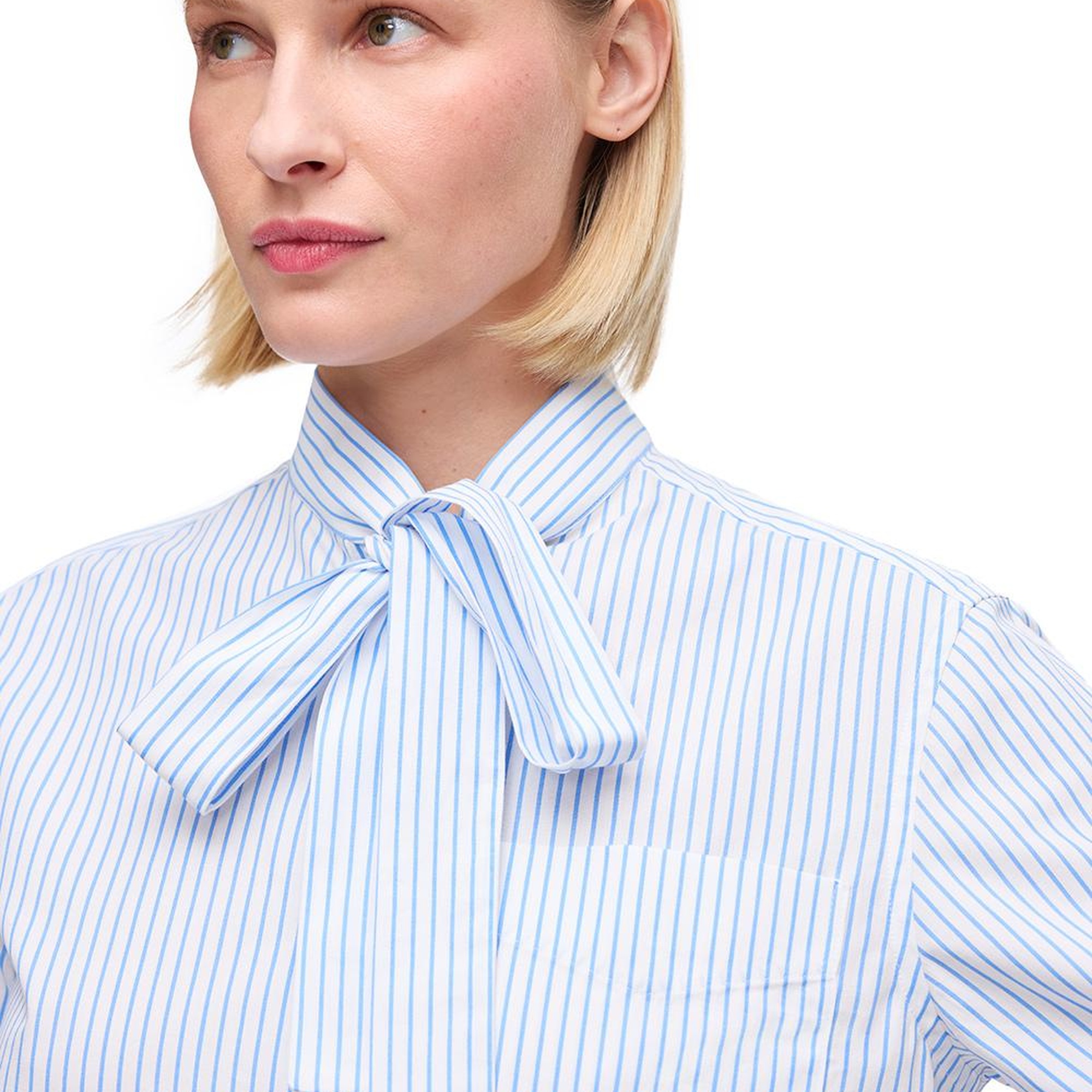 Mavi Beyaz Bowens Rahat Kalıp Uzun Kol Gömlek