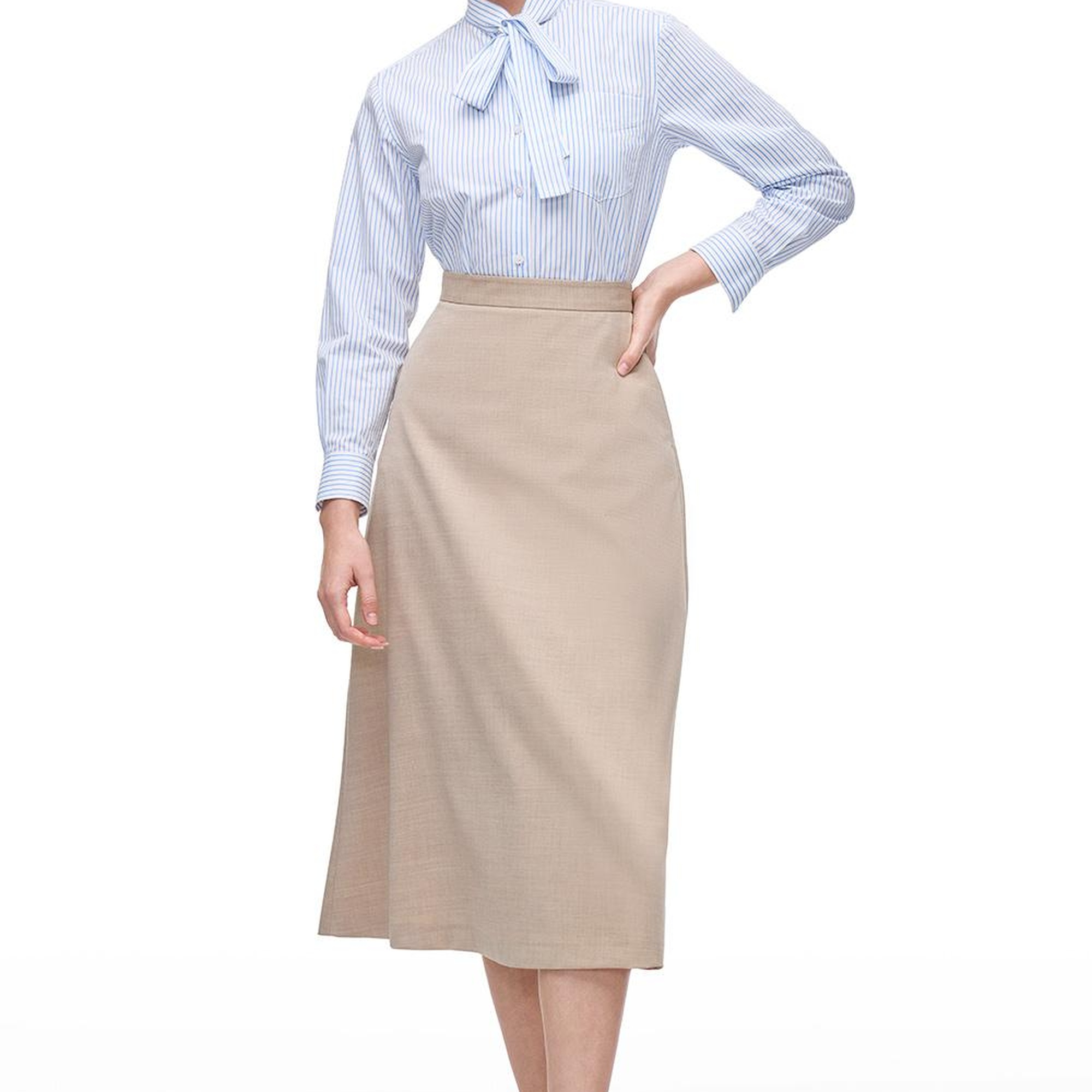 Mavi Beyaz Bowens Rahat Kalıp Uzun Kol Gömlek