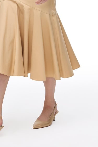  Açık Devetüyü Ronse Regular Fit Midi Boy Etek