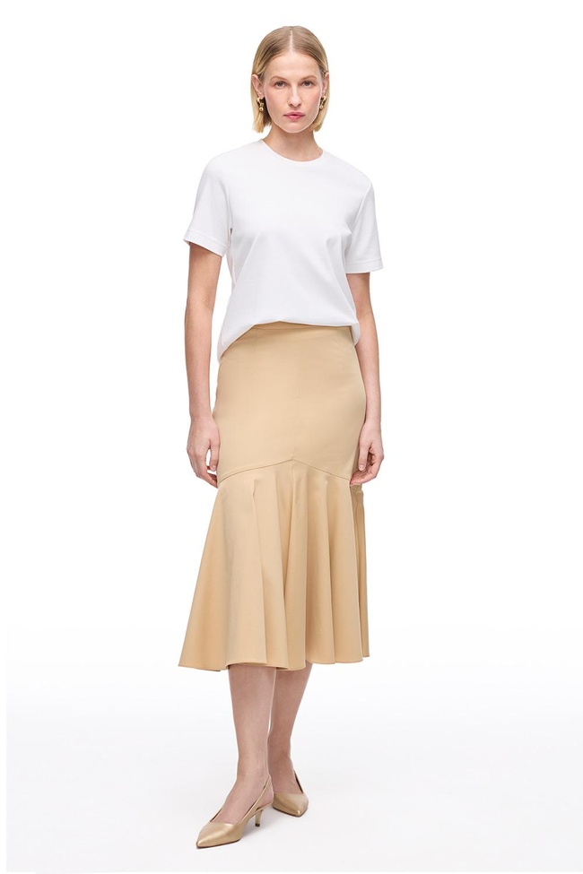  Açık Devetüyü Ronse Regular Fit Midi Boy Etek