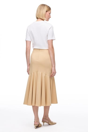  Açık Devetüyü Ronse Regular Fit Midi Boy Etek