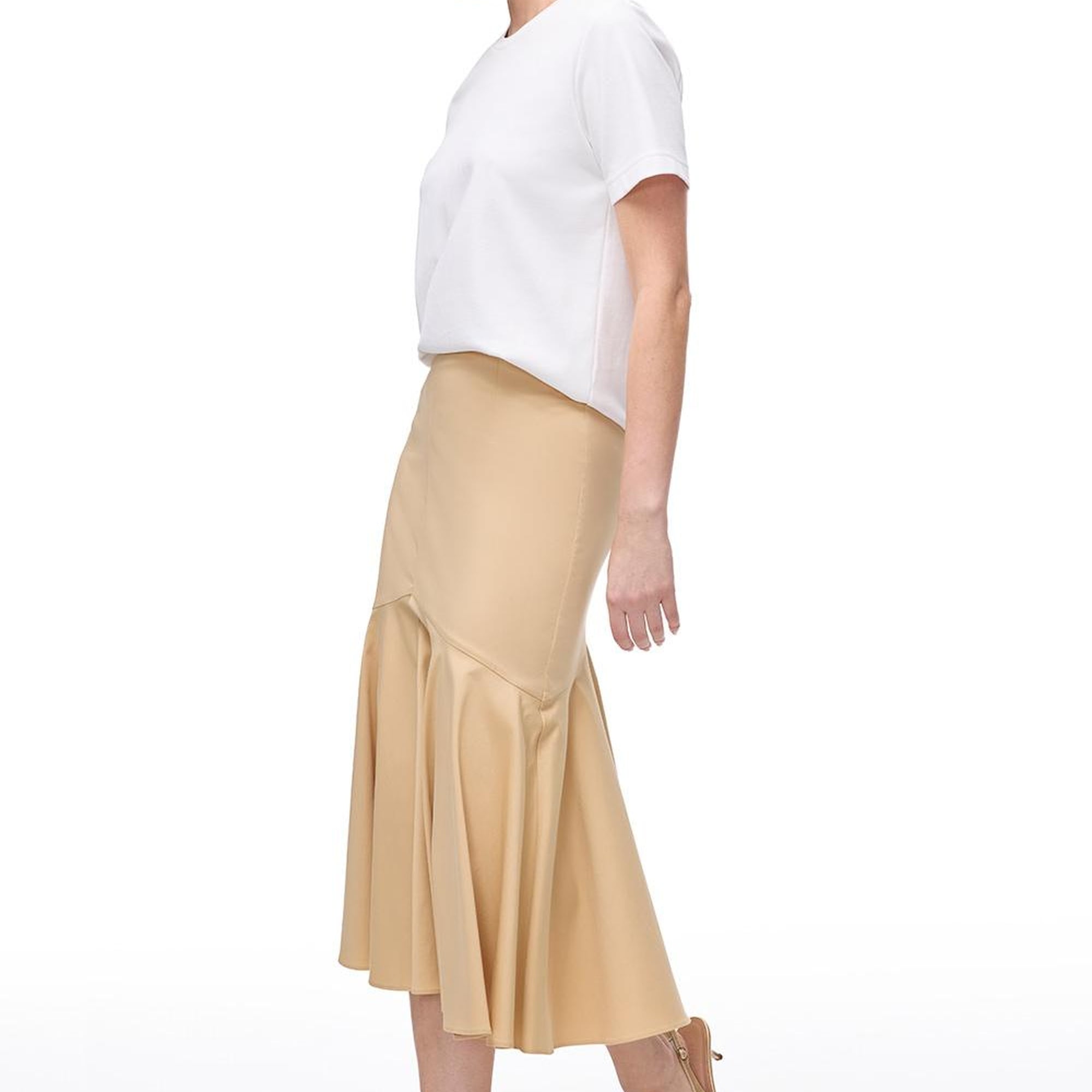 Açık Devetüyü Ronse Regular Fit Midi Boy Etek