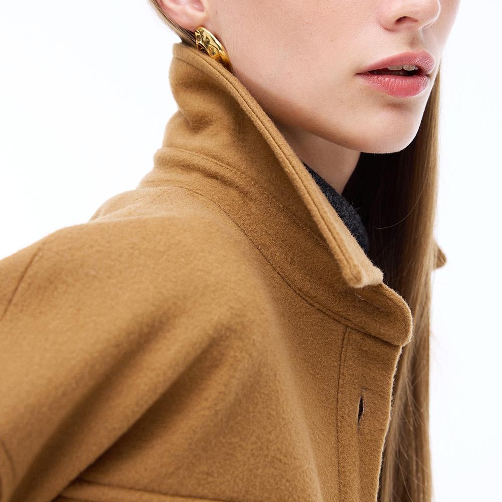 Angels Regular Fit Standart Boy Düşük Kollu Gömlek Yaka Devetuyu Mont