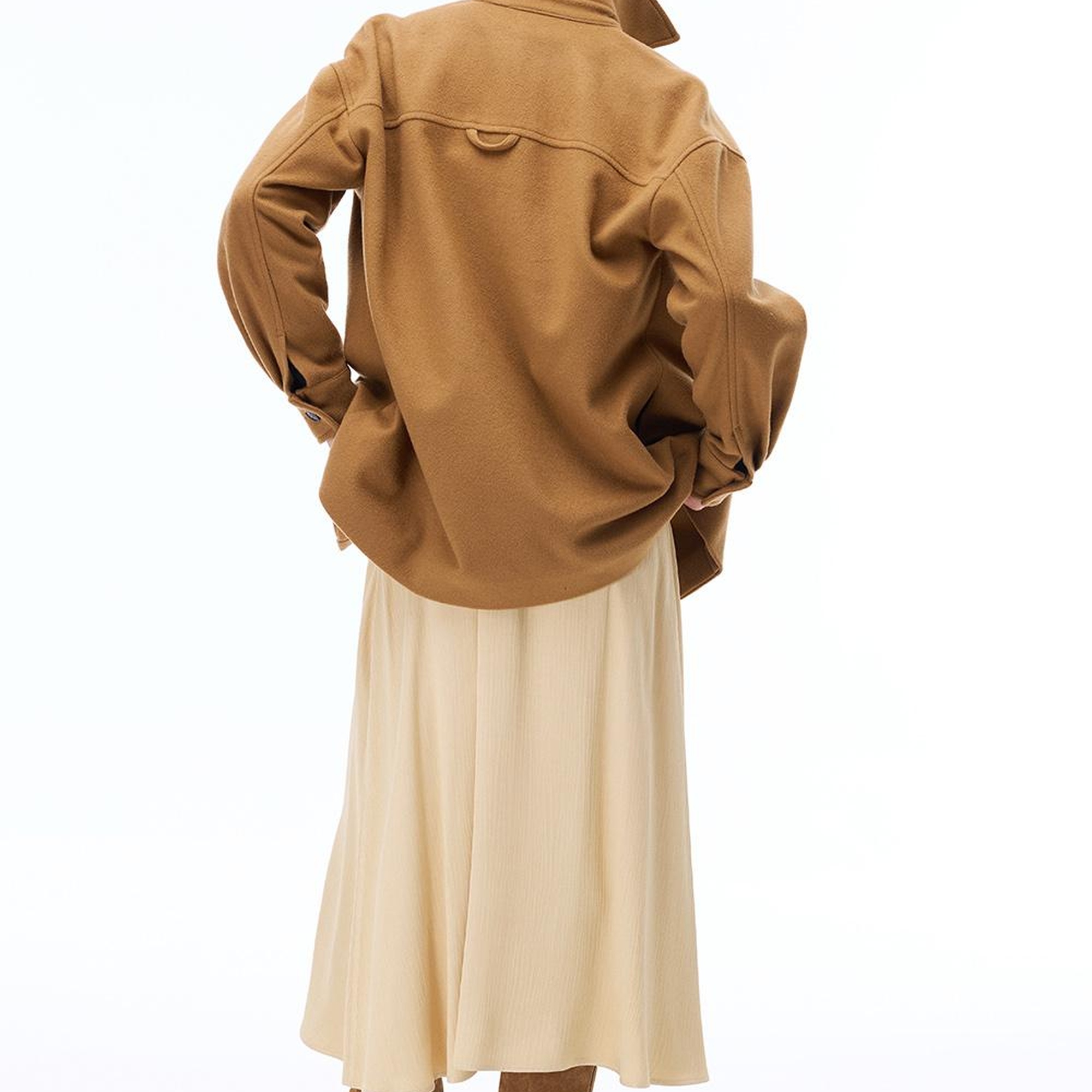 Angels Regular Fit Standart Boy Düşük Kollu Gömlek Yaka Devetuyu Mont