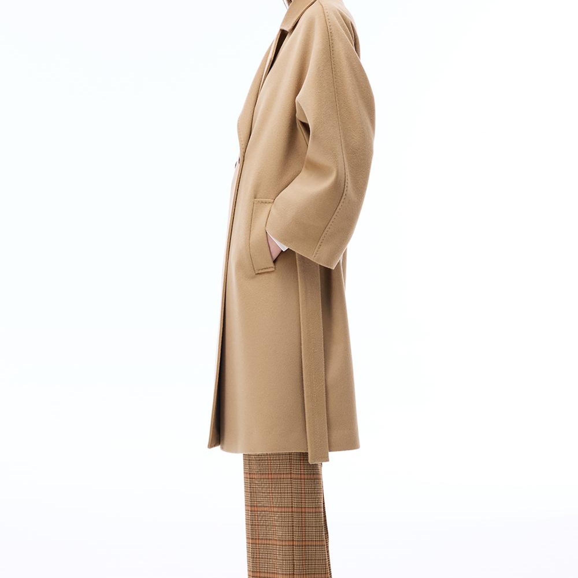 Candys Regular Fit Diz Altı Yarasa Kol Ceket Yaka Devetuyu Kaban