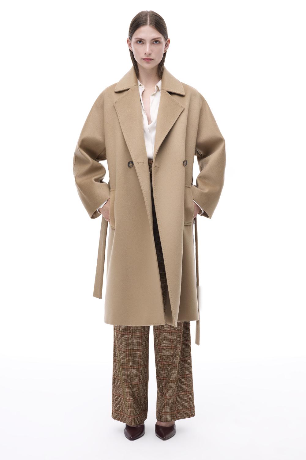  Candys Regular Fit Diz Altı Yarasa Kol Ceket Yaka Devetuyu Kaban