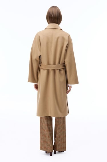  Candys Regular Fit Diz Altı Yarasa Kol Ceket Yaka Devetuyu Kaban