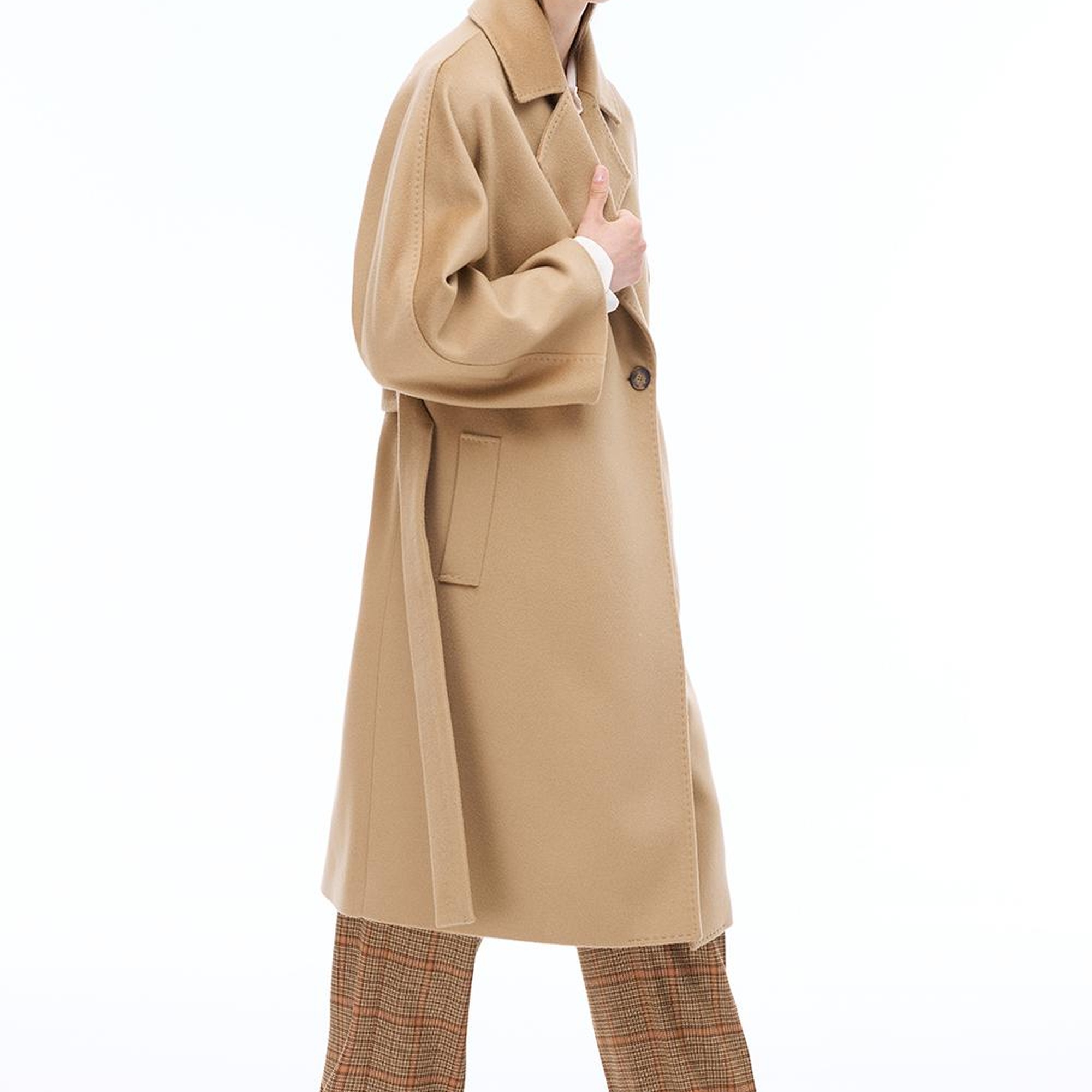 Candys Regular Fit Diz Altı Yarasa Kol Ceket Yaka Devetuyu Kaban