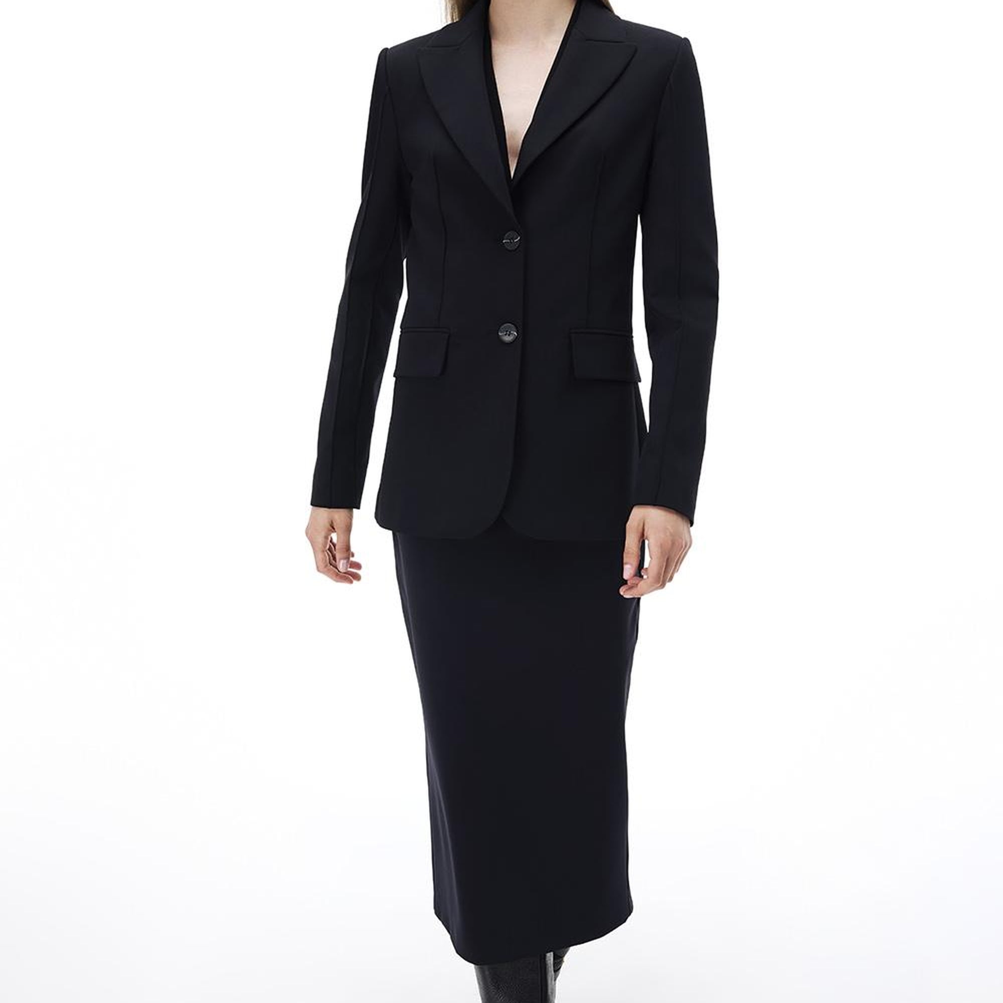 Animas Regular Fit Standart Boy Takma Kol Erkek Yaka Siyah Ceket