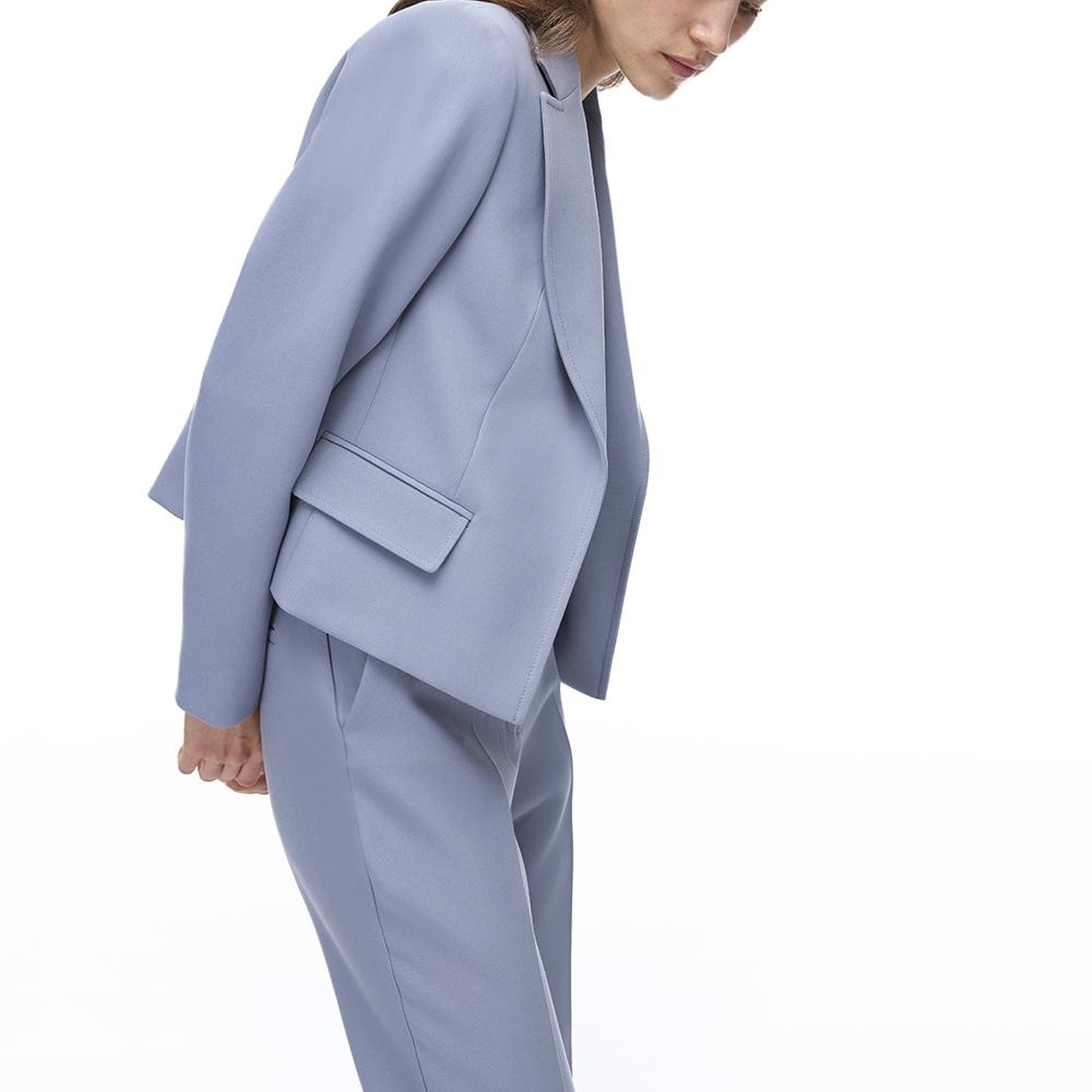 Morningstar Regular Fit Kısa Boy Takma Kol Erkek Yaka Gri Ceket