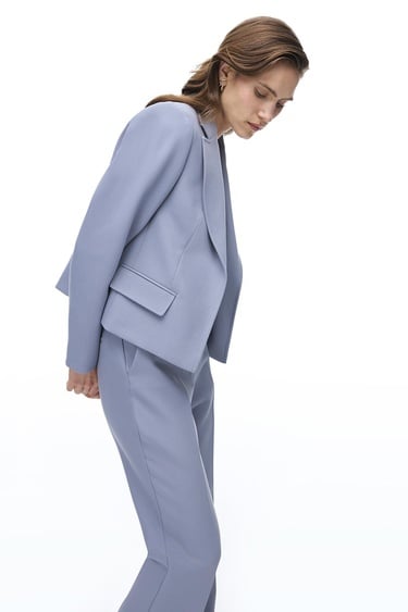  Morningstar Regular Fit Kısa Boy Takma Kol Erkek Yaka Gri Ceket