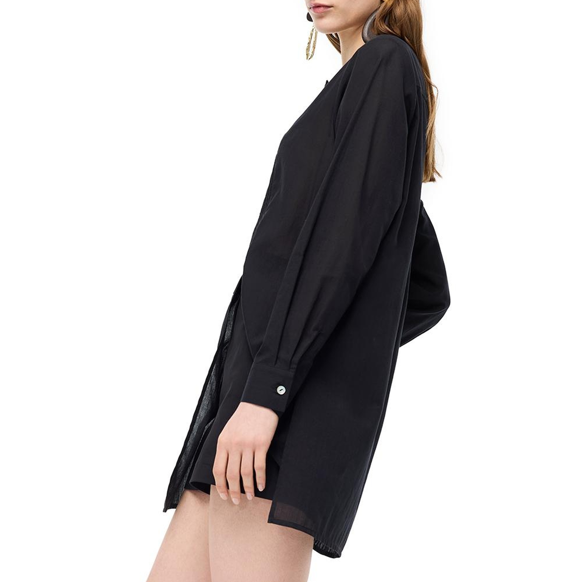 Hakim Yaka Pamuklu Uzun Kollu Gömlek