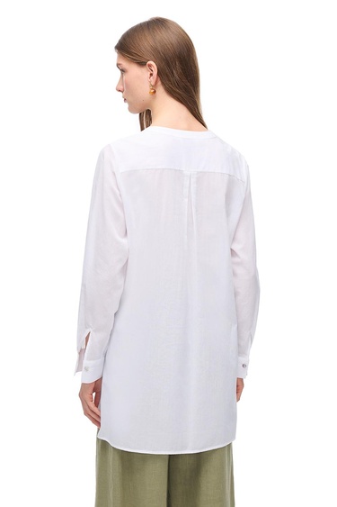  Hakim Yaka Pamuklu Uzun Kollu Gömlek