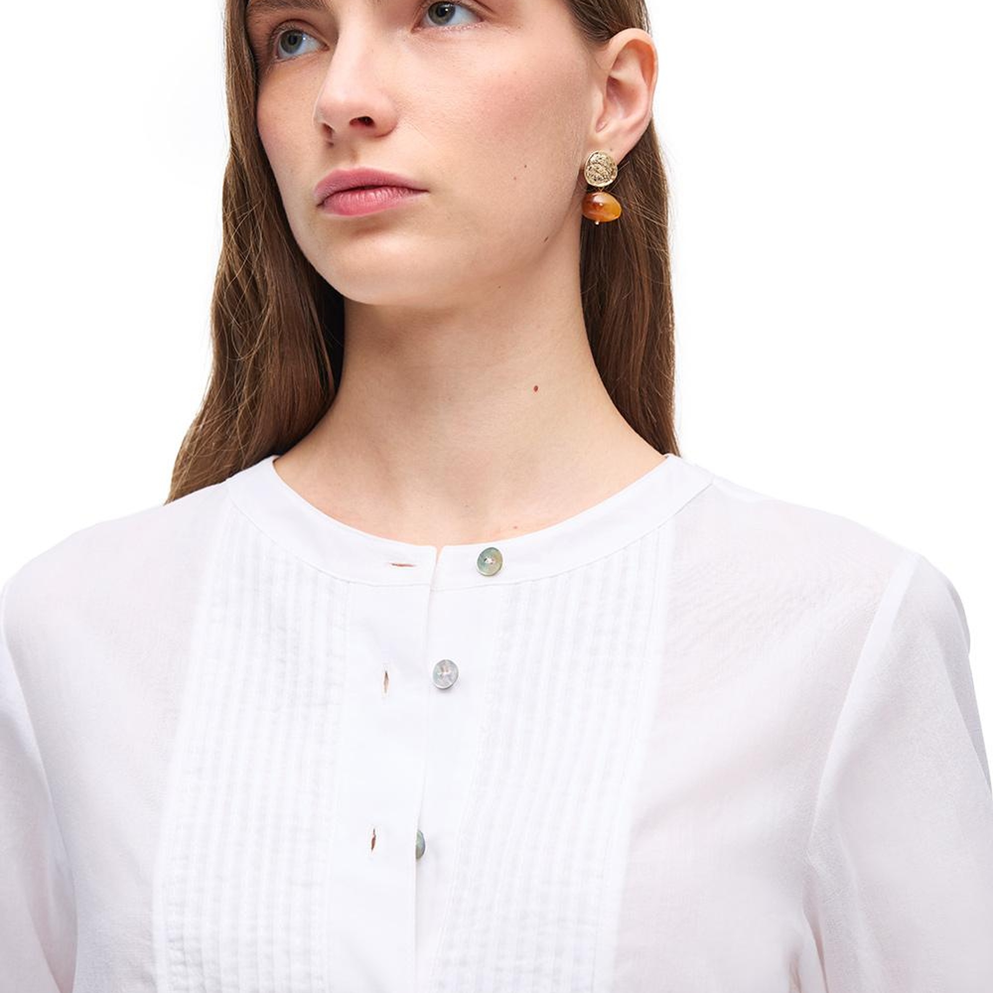 Hakim Yaka Pamuklu Uzun Kollu Gömlek