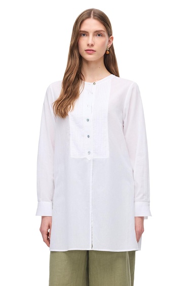  Hakim Yaka Pamuklu Uzun Kollu Gömlek