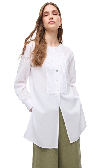  Hakim Yaka Pamuklu Uzun Kollu Gömlek