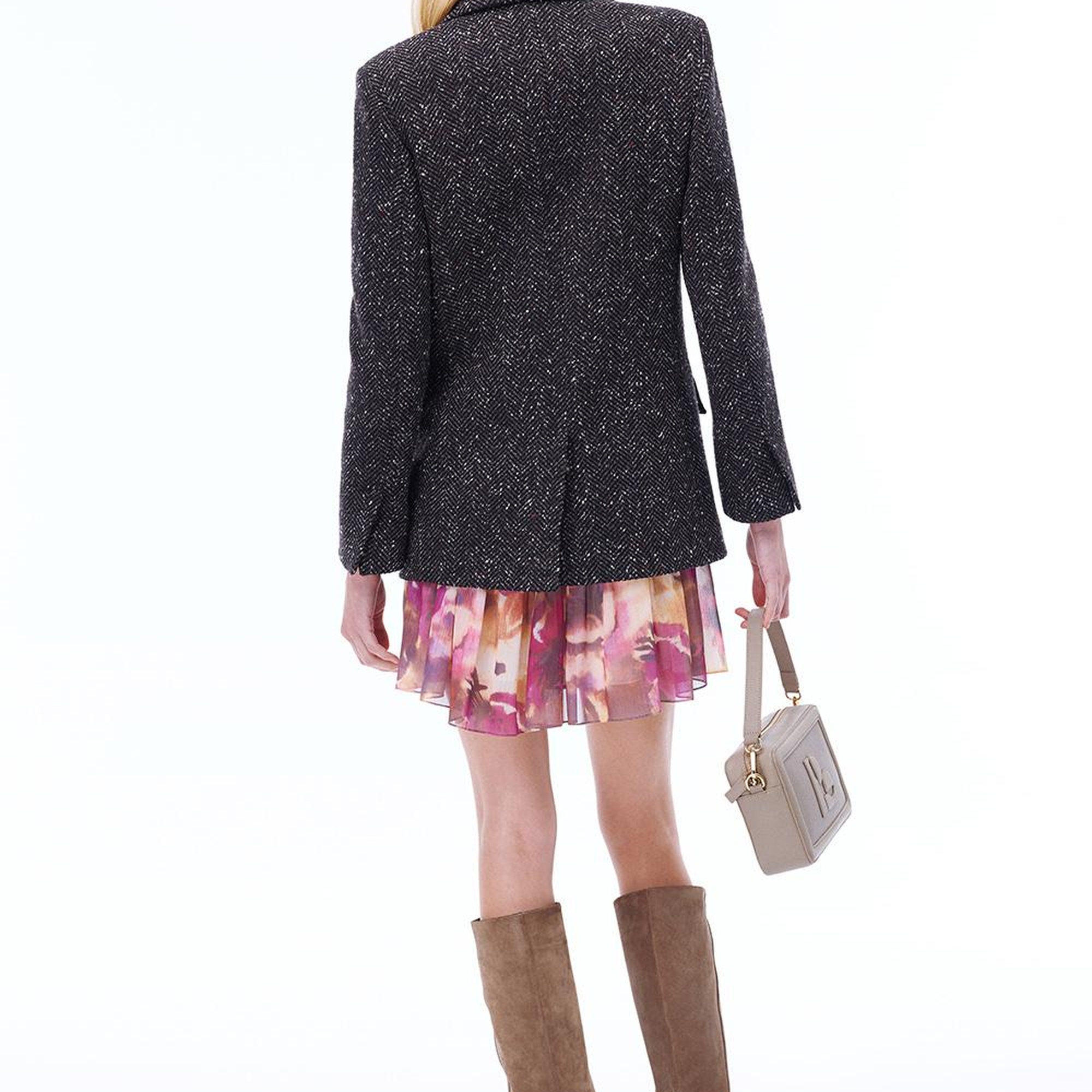 Albalis Rahat Kalıp Standart Boy Düşük Kollu Ceket Yaka Siyah Ceket