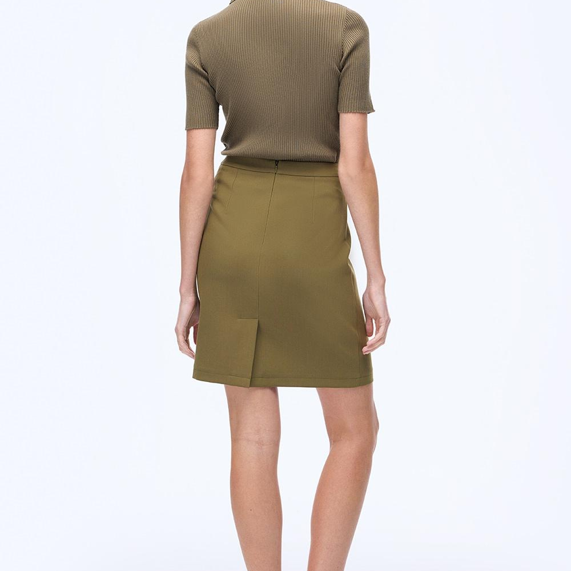 Morningstar Slim Fit Diz Üstü Hakı Etek