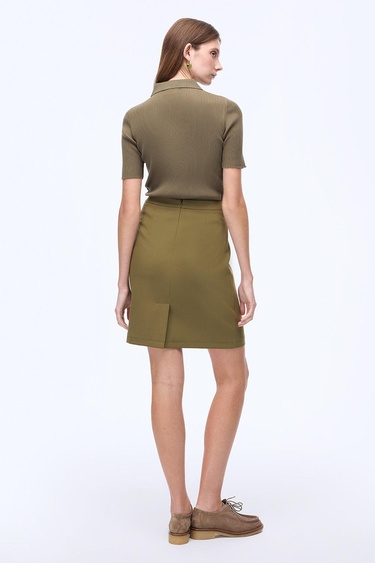  Morningstar Slim Fit Diz Üstü Hakı Etek