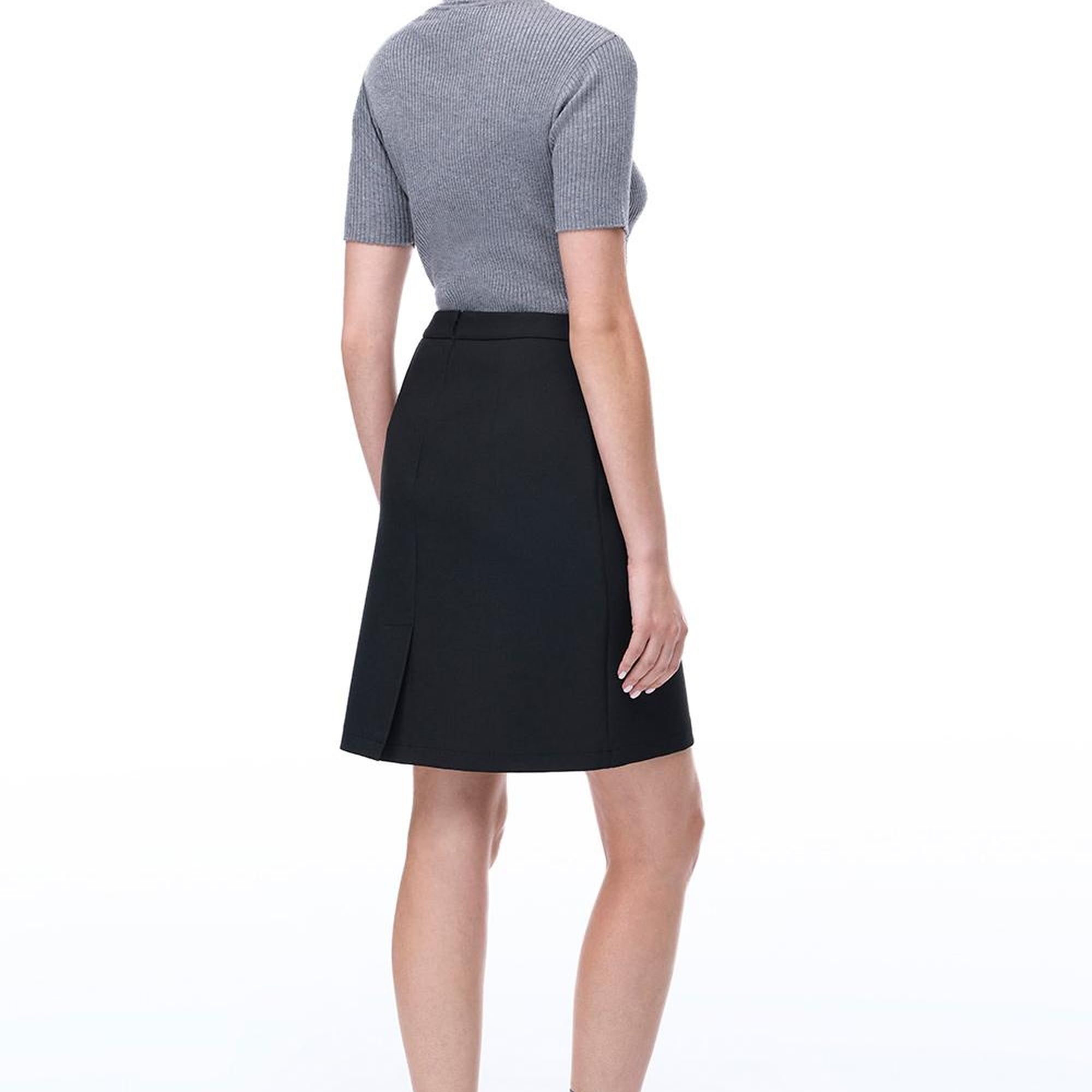 Morningstar Slim Fit Diz Üstü Siyah Etek