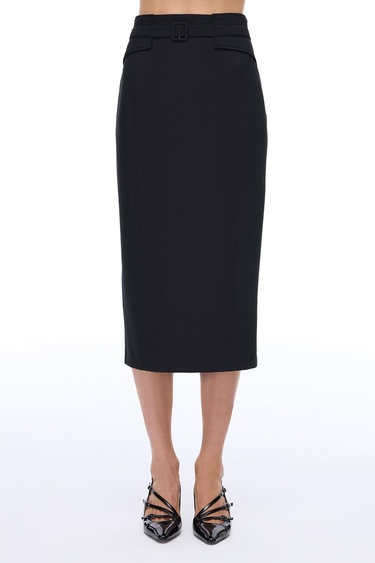  Morningstar Regular Fit Midi Boy Siyah Etek