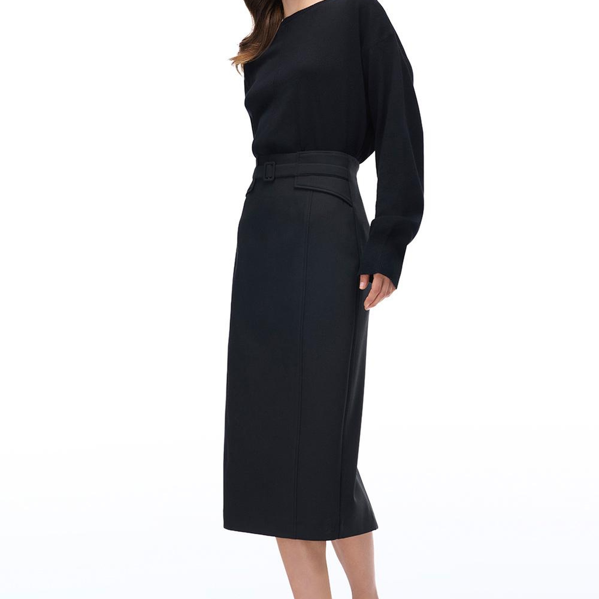 Morningstar Regular Fit Midi Boy Siyah Etek