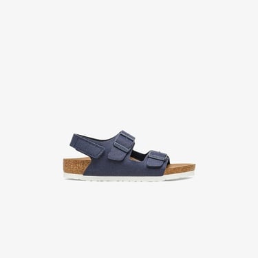  Birkenstock Milano Tex Canvas Vegan Bebek Lacivert Sandalet