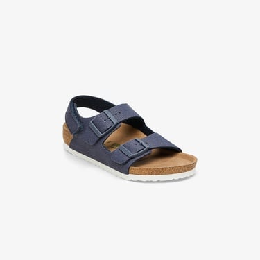  Birkenstock Milano Tex Canvas Vegan Bebek Lacivert Sandalet