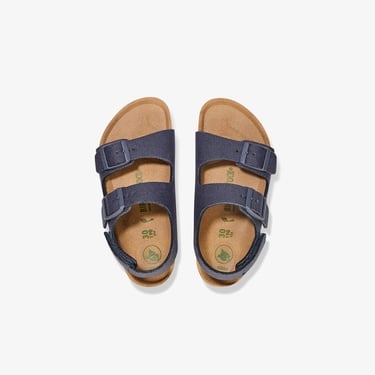  Birkenstock Milano Tex Canvas Vegan Bebek Lacivert Sandalet