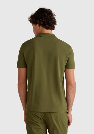  Erkek Haki %100 Koton Peanuts Baskılı Polo T-Shirt