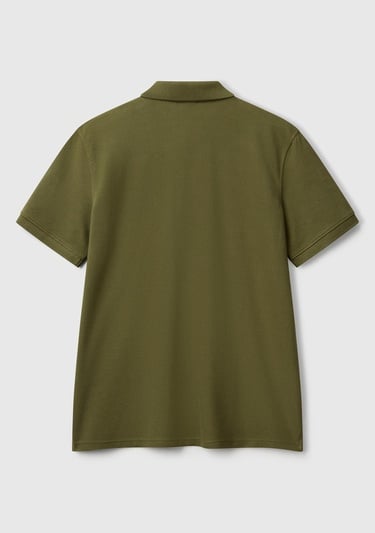  Erkek Haki %100 Koton Peanuts Baskılı Polo T-Shirt