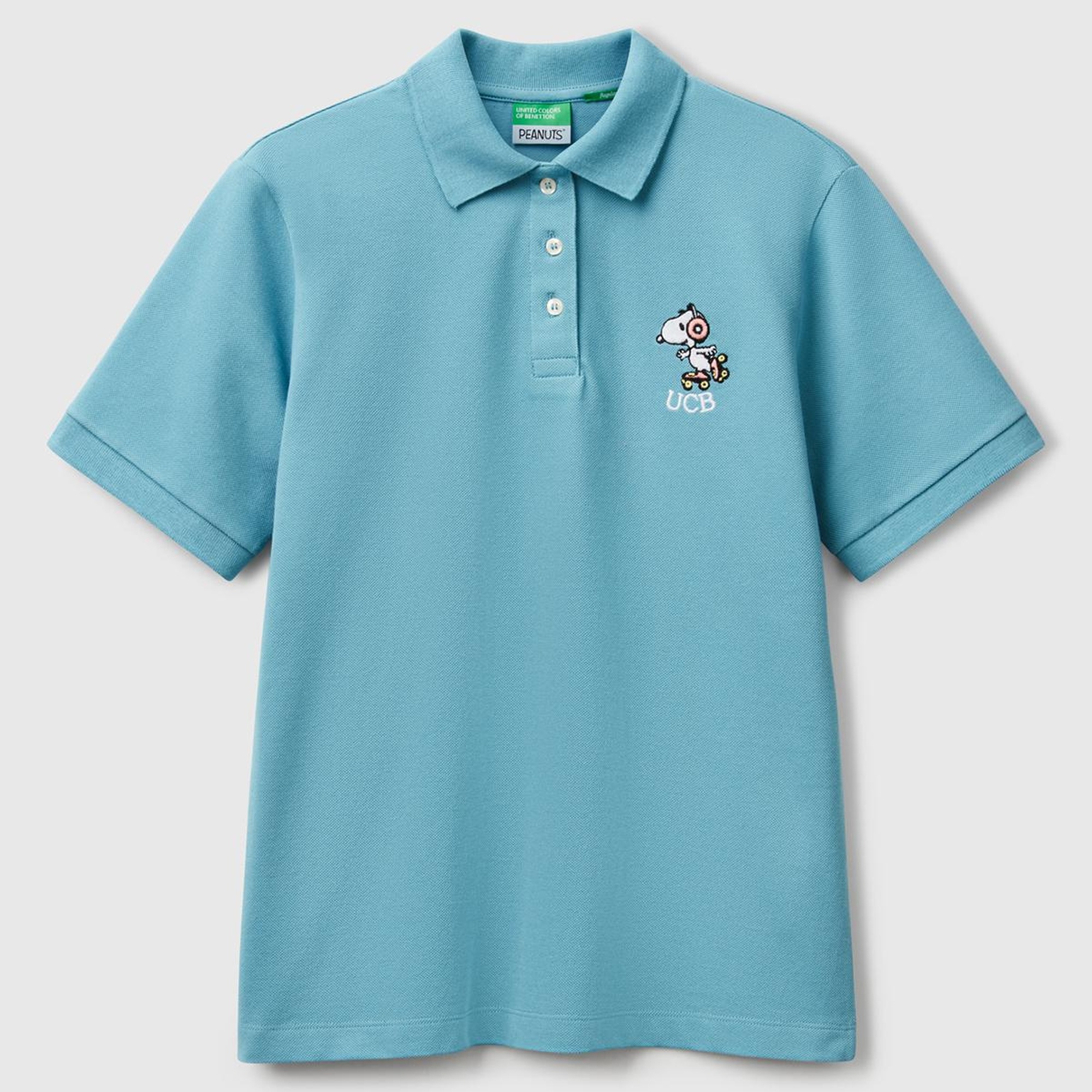 Kadın %100 Koton Peanuts Baskılı Polo T-Shirt
