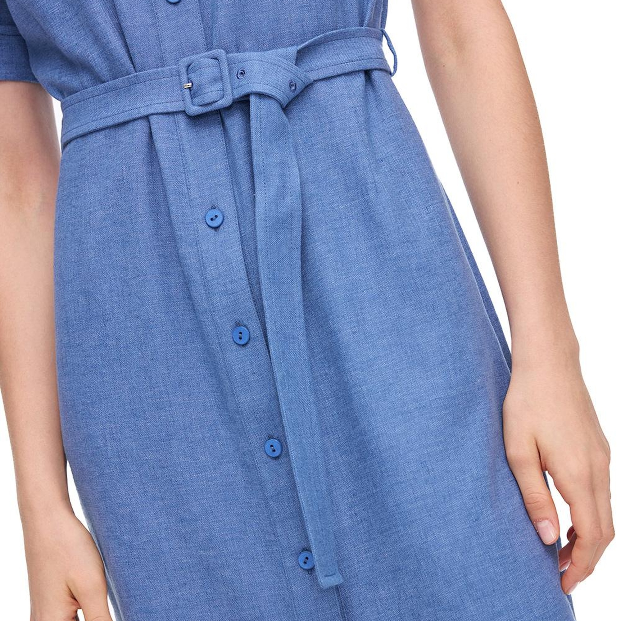 Mavi Torp Regular Fit Diz Altı Elbise