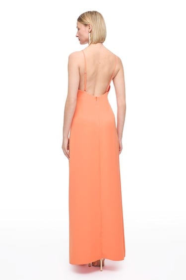  Turuncu Renos Regular Fit Uzun Boy Elbise
